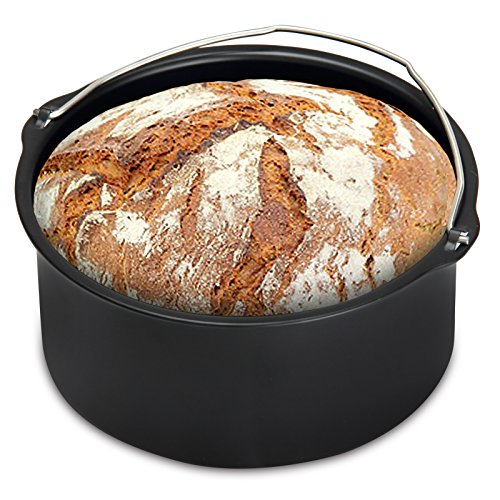 MONZANA® Heißluftfritteuse Universal Backzubehör 1200 ml Spülmaschinengeeignet Brotbackkorb Antihaftbeschichtung Backform von Deuba