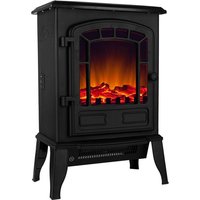 Monzana® Elektrokamin mit Heizer Kaminfeuer led 2000W elektrischer Heizlüfter Elektroofen mit Flammen Dekokamin schwarz von Deuba