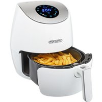 Monzana Heißluftfritteuse Digitales Touch-Display 3,6 l Ohne Öl Fett 6 Programme 1500 w Küche Fritteuse Heißluftofen Weiß von Deuba