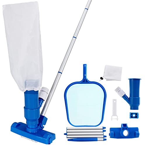 Monzana Pool Reinigungsset Bodensauger Kescher Verlängerbar Pool Poolsauger Zubehör Reinigung Vakuum Sauger Wasserpflege Set von Monzana