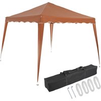 Pavillon Capri 3x3m Pop-Up UV-Schutz 50+ Wasserdicht Winterfest mit Tasche Faltbar Stabil Camping Garten Faltpavillon Partyzelt hellbraun - Casaria von Casaria