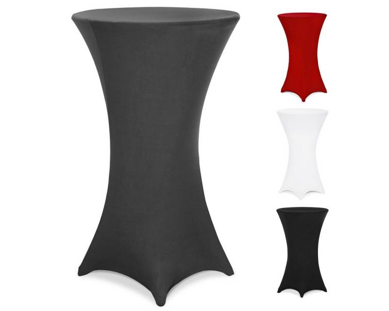 Detex Stehtischhusse, 60cm Grau Rund Hussen für Stehtische Bezug Überzug Cover Party Deko von Detex