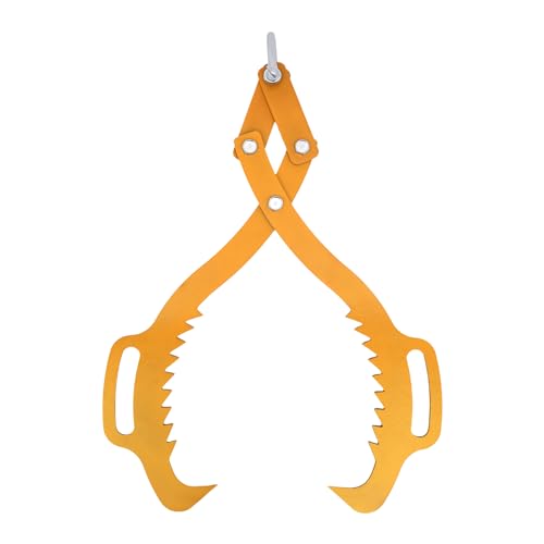 Forstzange für Baumstämme 635mm - Holzzange Hebezange & Forstgreifer Holz Zange mit 1000kg Zugkraft - Zum Heben & Transportieren von Baumstämmen (Gelb) von Deurqund