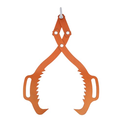 Forstzange für Baumstämme 635mm - Holzzange Hebezange & Forstgreifer Holz Zange mit 1000kg Zugkraft - Zum Heben & Transportieren von Baumstämmen (Orange) von Deurqund