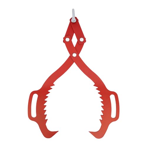 Forstzange für Baumstämme 635mm - Holzzange Hebezange & Forstgreifer Holz Zange mit 1000kg Zugkraft - Zum Heben & Transportieren von Baumstämmen (Rot) von Deurqund