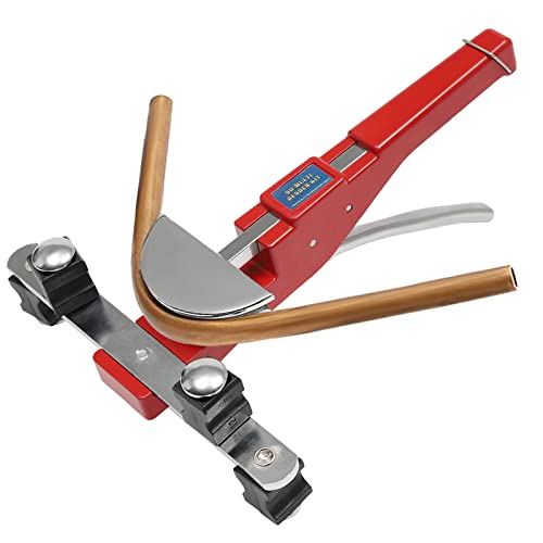Professionelles Handrohrbieger Set, 7 Biegeköpfe (Ø 6-22mm), Rohrbiegegerät für Kupferrohre & Edelstahl, 90° Biegemaschine mit Rohrschneider & Entgrater, Tragtasche von Deurqund