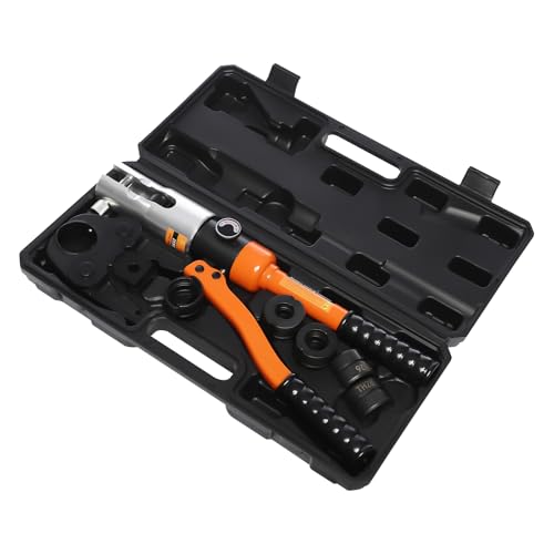 Profi Presszange TH-Kontur Hydraulik Presswerkzeug, 10t Rohrpresszange für Alu-Verbundrohre, PEX & PB, mit TH16/20/26/32 Matrize, max. 58mm Backenbreite von Deurqund