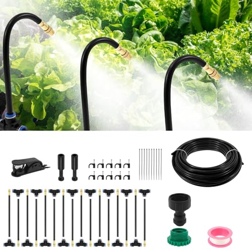 360° Curved Garden Automatic Irrigation System,16 Verstellbaren Sprühdüsen,15m Nebelleitung,Bewässerungssystem Garten,Sprühnebel Kühlung Bewässerungs System für Landschaft,Flower Bed,Terrasse(schwarz) 360° Curved Garden Automatic Irrigation System,16 Verstellbaren Sprühdüsen,15m Nebelleitung,Bewässerungssystem Garten,Sprühnebel Kühlung Bewässerungs System für Landschaft,Flower Bed,Terrasse(schwarz) von Deuson