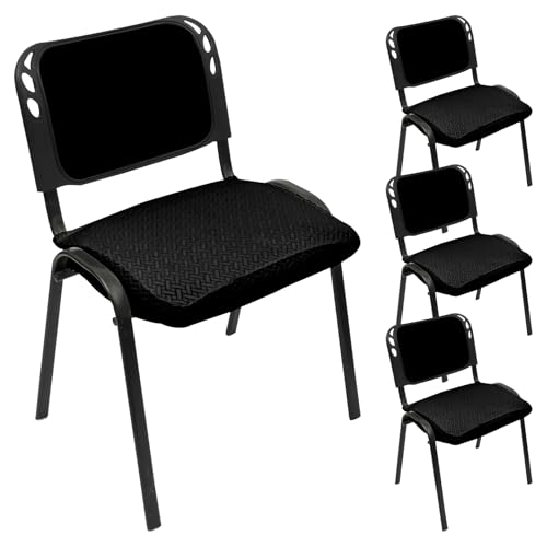 4 Stück Stuhlhussen,Stuhlhussen 4er Set Universal Stretch,Abnehmbare und Waschbarer Stretch Stuhlbezug,Stuhlbezug Elastisch,Esszimmerstühle Bezüge,für Hotel,Restaurant,Bankett,Hochzeit,Party(schwarz) von Deuson
