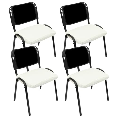 4 Stück Stuhlhussen,Stuhlhussen 4er Set Universal Stretch,Abnehmbare und Waschbarer Stretch Stuhlbezug,Stuhlbezug Elastisch,Esszimmerstühle Bezüge,für Hotel,Restaurant,Bankett,Hochzeit,Party(Weiß) von Deuson
