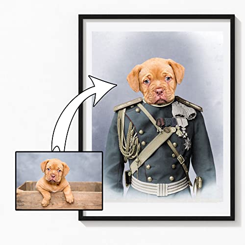 Dein Haustier als Königliches Portrait Artwork auf einem Poster Geschenk für Haustierbesitzer – Personalisierte Geschenke für Männer & Frauen – Haustier Geschenk – mit Foto (R15) von Deutsam