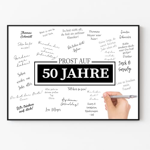 Deutsam Prost auf 50 Jahre Geschenk zum 50 Geburtstag Poster zum Unterschreiben Namen Geburtstagsparty Party Geburtstagsgeschenk Deutsam Prost auf 50 Jahre Geschenk zum 50 Geburtstag Poster zum Unterschreiben Namen Geburtstagsparty Party Geburtstagsgeschenk von Deutsam