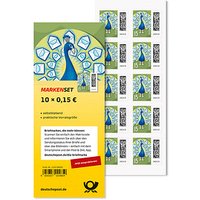 Deutsche Post 0,15 € Briefmarken "Briefpfau" selbstklebend, 10 St. von Deutsche Post