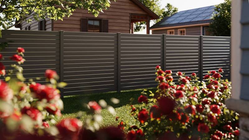 dz ALU Steckzaun VIDUAL pure-Set 100 D09 - m. Pf.+FP - 32,31m - 0990 - 7016FS-DV von Deutsche Zauntechnik