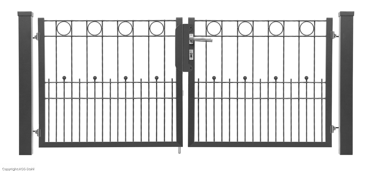 dz VARIO Residenz exklusiv LONDON-Doppeltor-2600x0830-7016 von Deutsche Zauntechnik