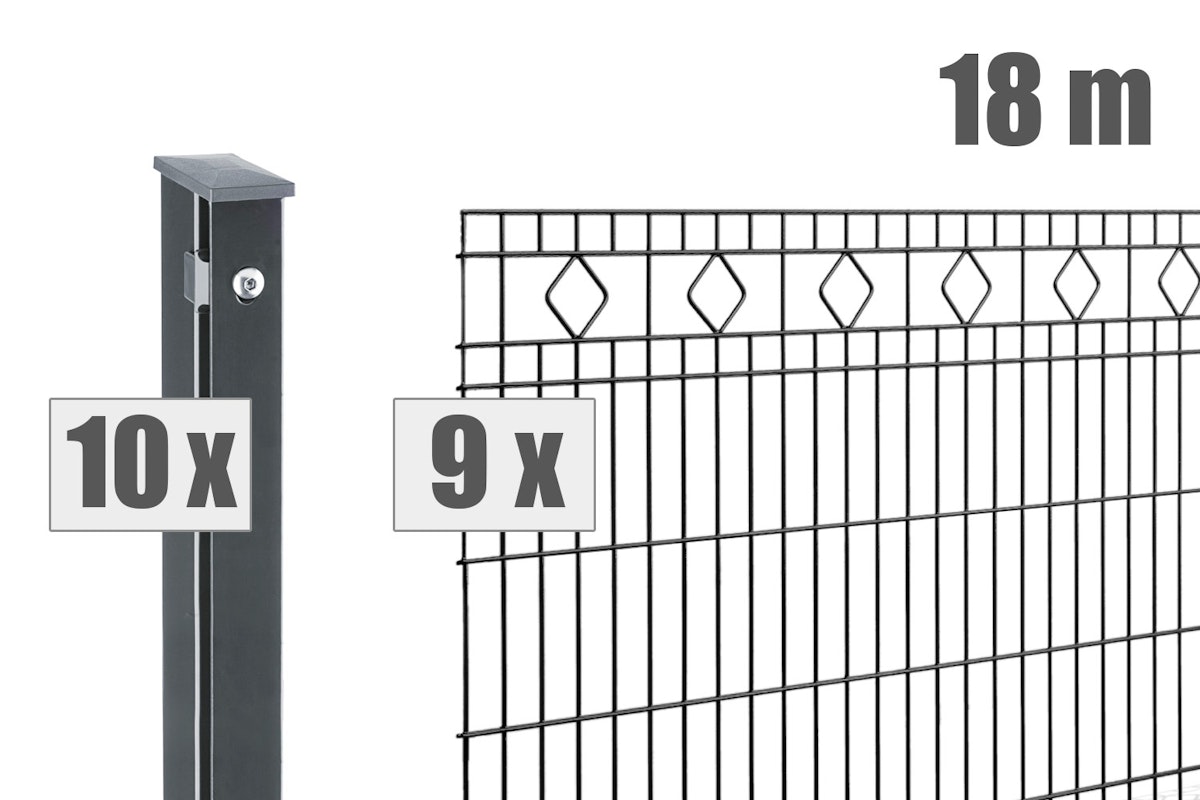 dz Zaunset VAP MALAGA 18m-1006-7016-DV von Deutsche Zauntechnik