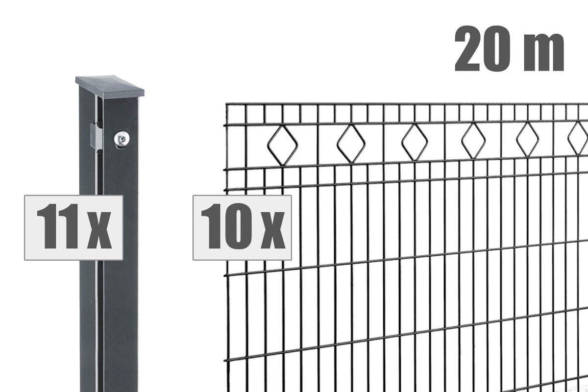 dz Zaunset VAP MALAGA 20m-1006-7016-DV von Deutsche Zauntechnik