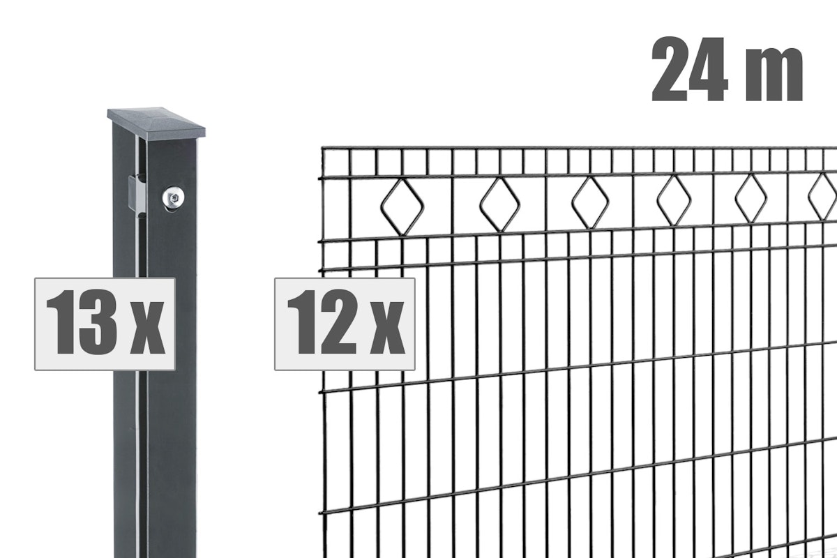 dz Zaunset VAP MALAGA 24m-1006-7016-DV von Deutsche Zauntechnik