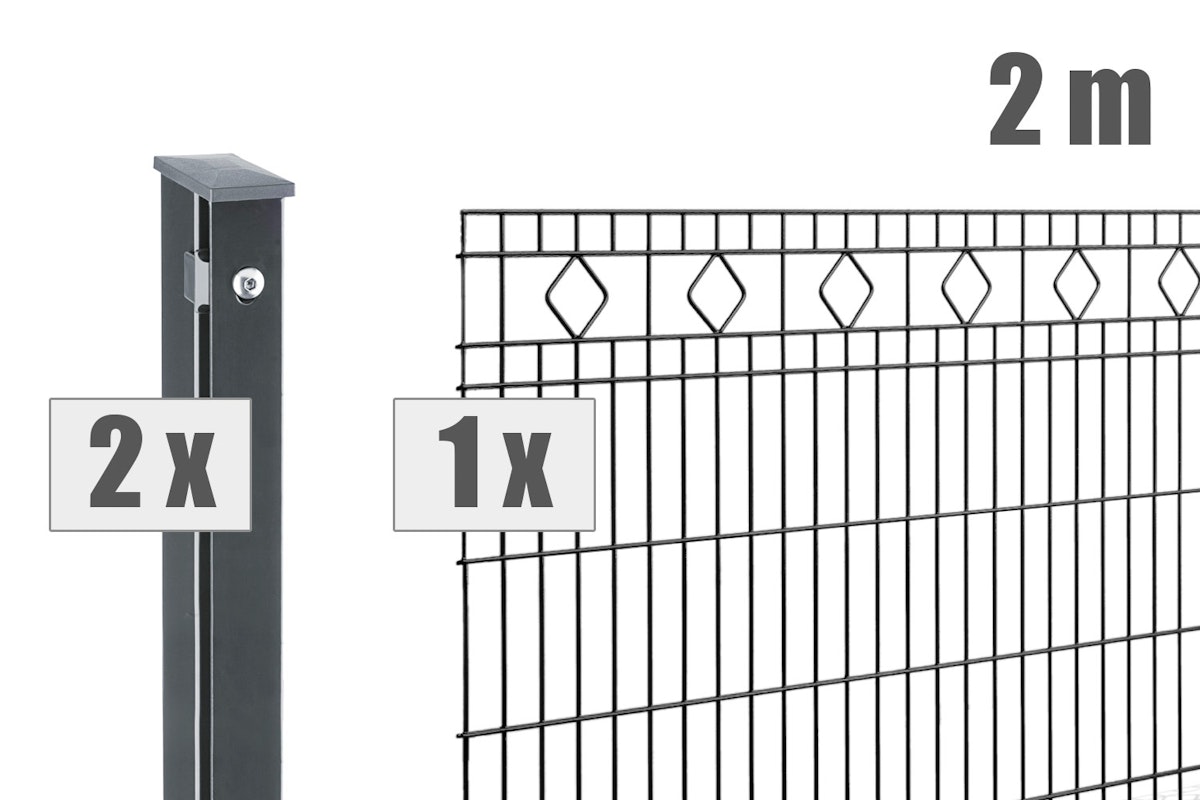dz Zaunset VAP MALAGA 2m-1006-7016-DV von Deutsche Zauntechnik