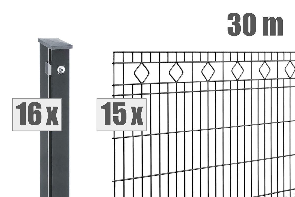 dz Zaunset VAP MALAGA 30m-0806-7016-DV von Deutsche Zauntechnik