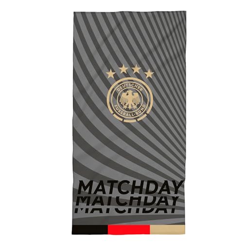 DFB Offizielles Handtuch Deutscher Fußball Bund · Fußball Strandtuch in 75x150 cm aus 100% Baumwolle · Strandtuch mit Deutschlandfarben Logo (Matchday) von DFB