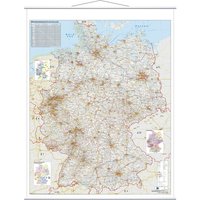 FRANKEN Deutschlandkarte, Straßenkarte, laminiert, HxB 1.370 x 970 mm von FRANKEN