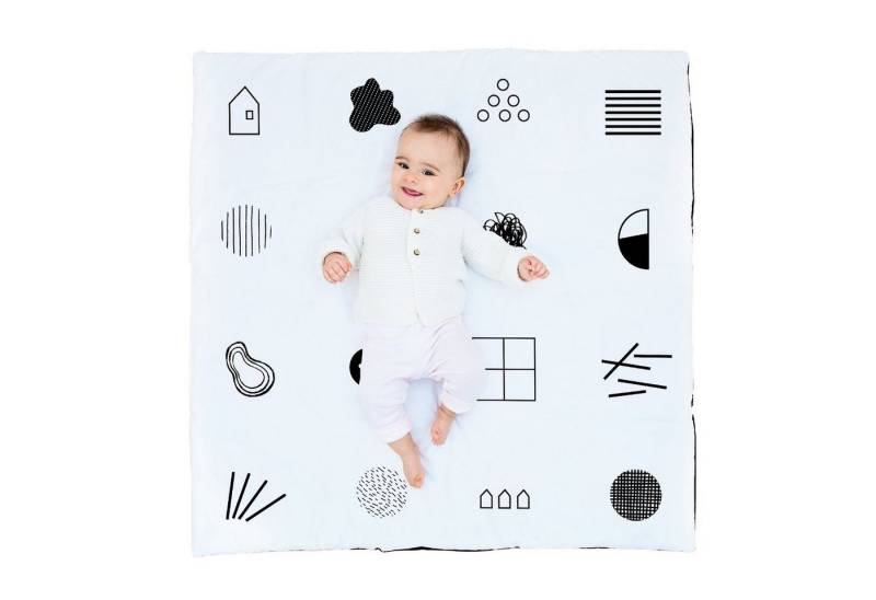 Krabbeldecke Krabbeldecke Baby 100 x 100 cm Baumwolle mit schönen Motiven, Deuz von Deuz