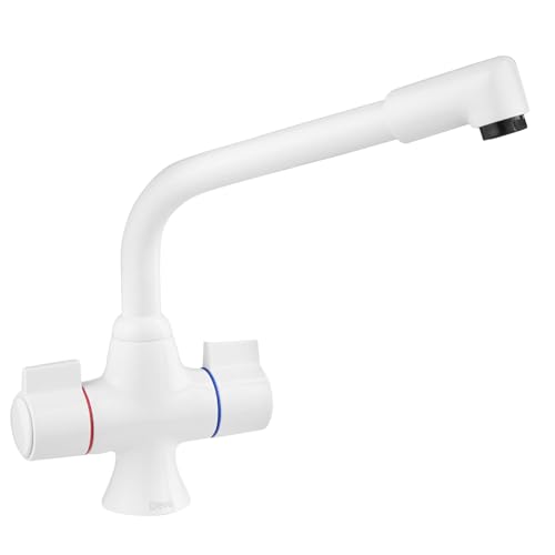 Deva sms1 72/00 (DE) 5 Sauris Wasserhahn Mono Mischbatterie mit weißem Finish von Deva