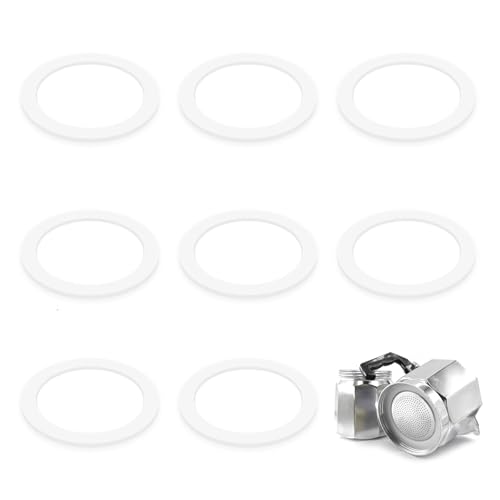 6 Tassen Ersatzdichtung für Bialetti Kaffeekannen - Dichtungsring für Moka Express DAMA Espresso Bialetti, Dichtung für Aluminium-Kaffeekannen, Breiter Temperaturbereich (8 Stück) von Devantia