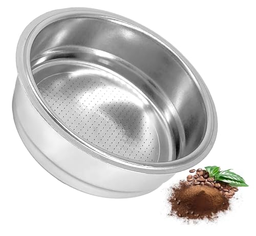 51mm Kaffeesieb Filterkorb Espresso Sieb - Siebträger Zubehör Edelstahl Kaffeefilter kompatibel mit Delonghi, Breville Espressomaschine Rückspülfilter Kaffeesieb, Kaffeefilter Camping (1 Tassen) von Devantia