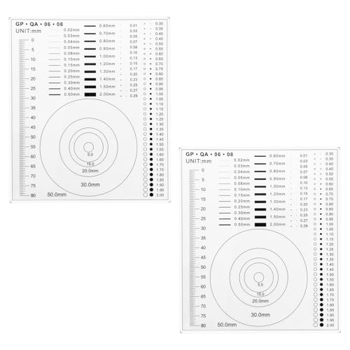 Risslineal - 2er Set klare Inspektorlineale mit Bruchmaß, zur Messung von Spalten, für Gutachten, Mechaniker, Bauleute und Techniker von Devantia
