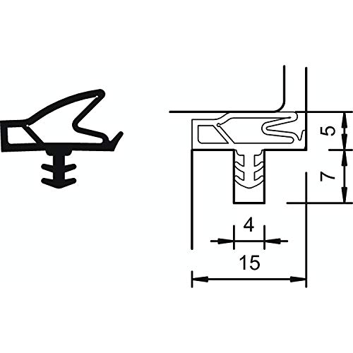 Deventer Türanschlagdichtung S 6699a, Kunststoff, Farbe: Schwarz von Deventer