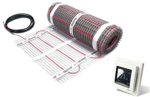 DEVI Danfoss Devimat Dünnbett Set mit Devireg Touch Fußbodenheizung DTIF150 (12m2) von Devi