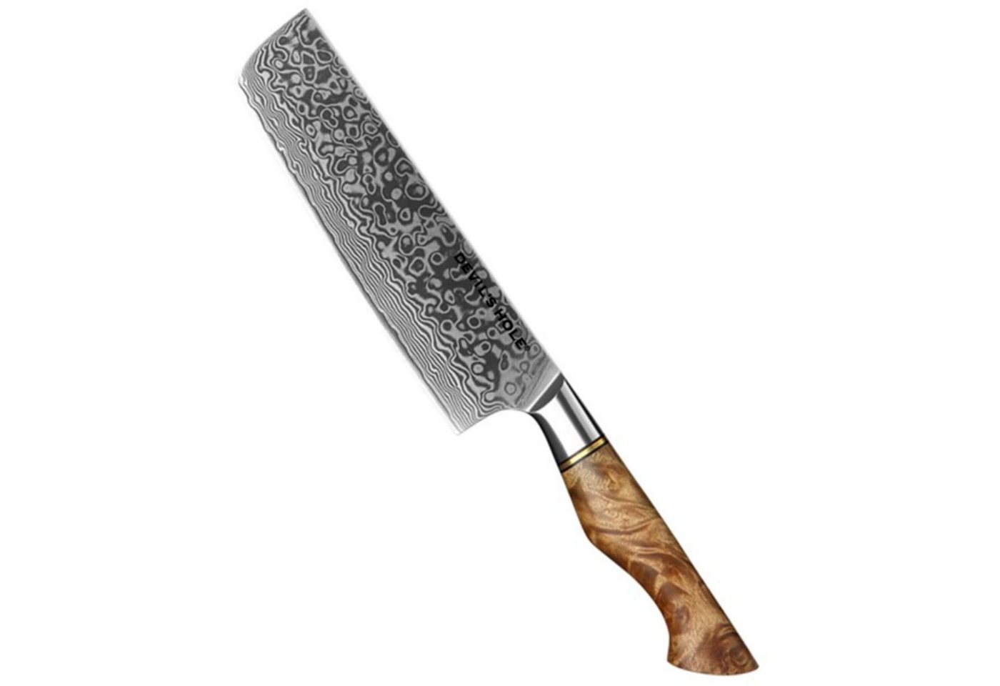 Devil's Hole Gemüsemesser Devil's Hole® Bergahorn Damastmesser Nakirimesser 7,0 Zoll von Devil's Hole