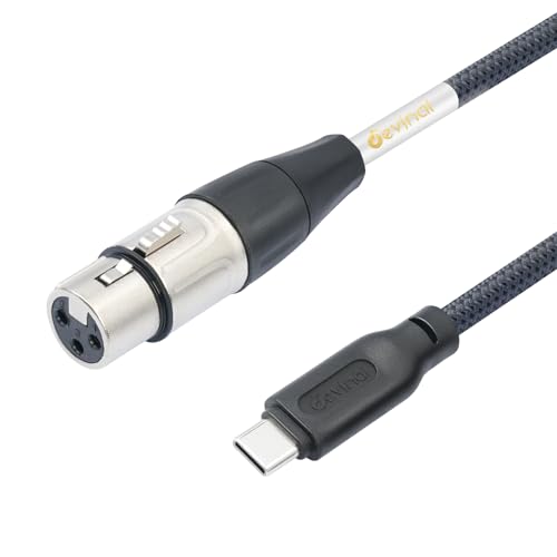 Devinal Upgrade XLR-Buchse auf USB-C-Kabel, USB-Tyep-C auf XLR-Buchse, Aufnahmekabel, Adapter, kompatibel mit Mikrofon, Smartphone oder MacBook, 2 m Devinal Upgrade XLR-Buchse auf USB-C-Kabel, USB-Tyep-C auf XLR-Buchse, Aufnahmekabel, Adapter, kompatibel mit Mikrofon, Smartphone oder MacBook, 2 m von Devinal