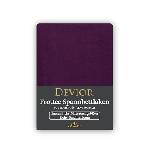 Devior Frottee Winter Spannbettlaken 140x200-160x200 cm aubergine | 160 g/m² Bettlaken Weich Warm | bis 22cm Matratzenhöhe Gummizug | Oeko-TEX Made in Green | Spannbetttücher Leintuch Matratzen Devior Frottee Winter Spannbettlaken 140x200-160x200 cm aubergine | 160 g/m² Bettlaken Weich Warm | bis 22cm Matratzenhöhe Gummizug | Oeko-TEX Made in Green | Spannbetttücher Leintuch Matratzen von Devior