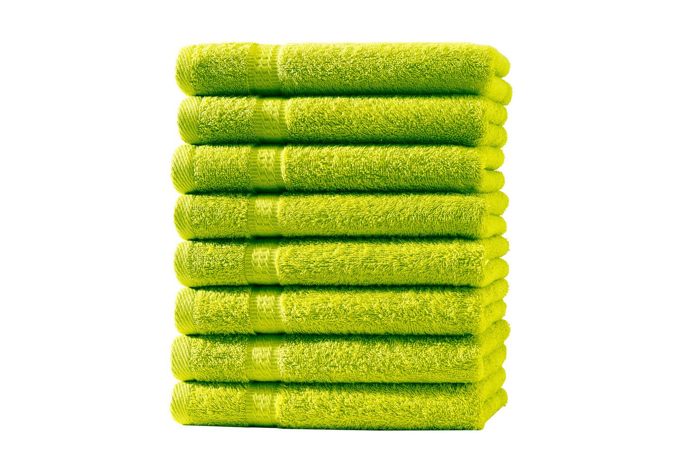 Devior Gästehandtücher 8er Set 30x50 – Weiche Baumwoll Gästehandtücher mit Bordüre, saugstark, 100% Baumwolle (Spar-Set), schnelltrocknend, ideal fürs Gästebad & kleine Handtuchhalter von Devior