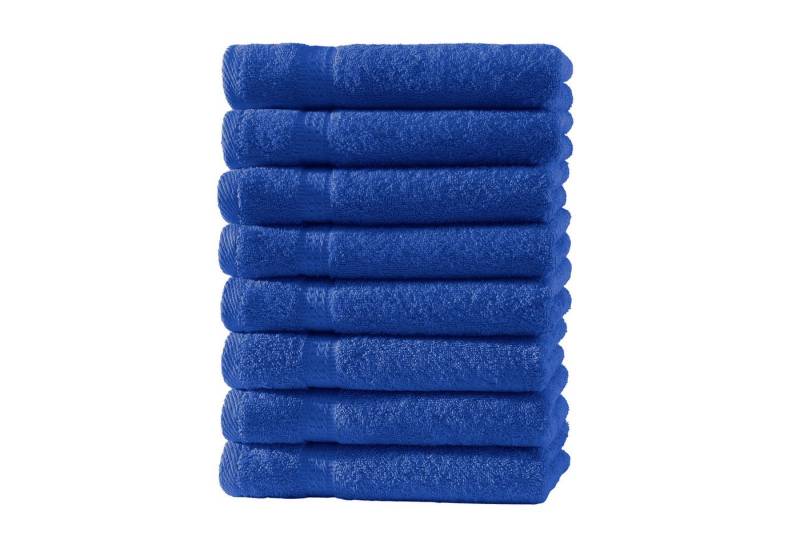 Devior Gästehandtücher 8er Set 30x50 – Weiche Baumwoll Gästehandtücher mit Bordüre, saugstark, 100% Baumwolle (Spar-Set), schnelltrocknend, ideal fürs Gästebad & kleine Handtuchhalter von Devior