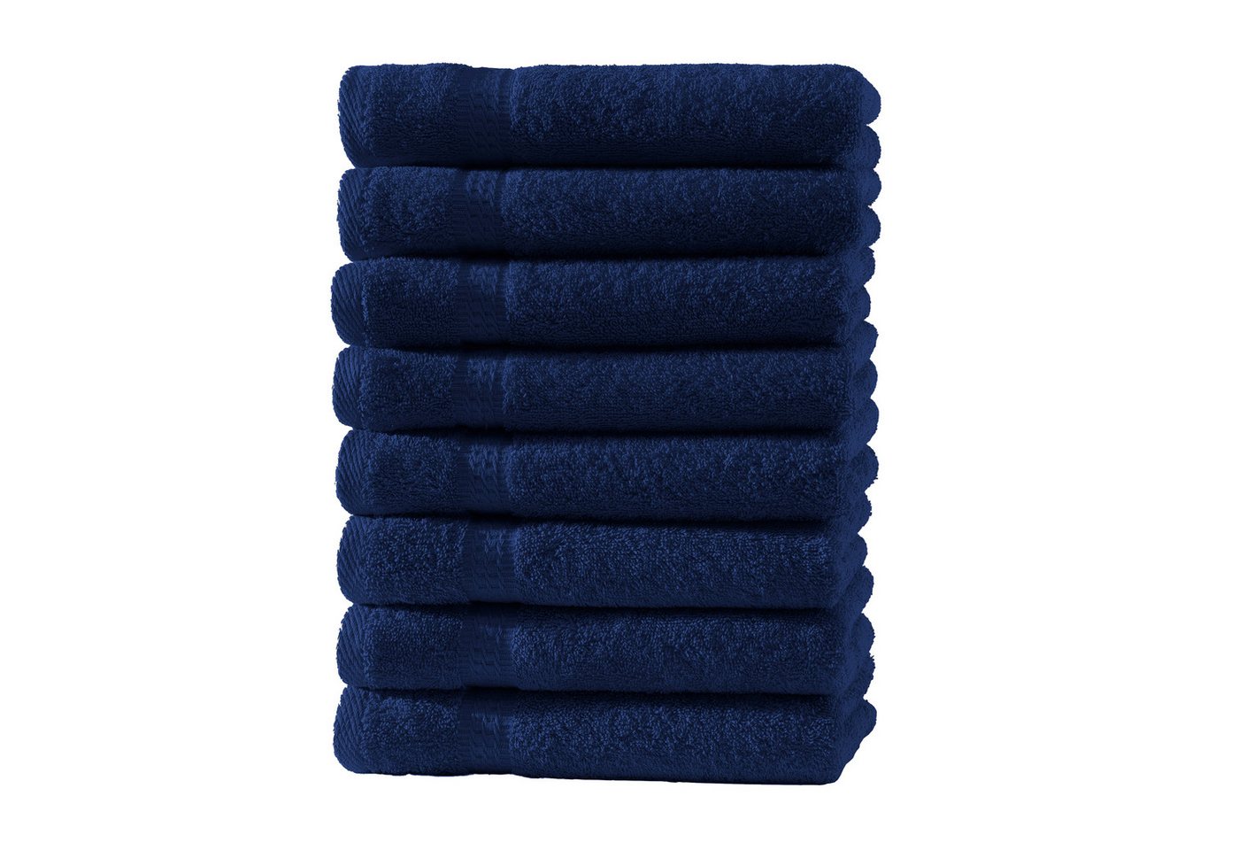 Devior Gästehandtücher 8er Set 30x50 – Weiche Baumwoll Gästehandtücher mit Bordüre, saugstark, 100% Baumwolle (Spar-Set), schnelltrocknend, ideal fürs Gästebad & kleine Handtuchhalter von Devior