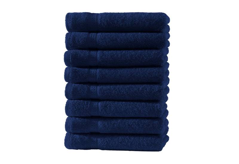 Devior Gästehandtücher 8er Set 30x50 – Weiche Baumwoll Gästehandtücher mit Bordüre, saugstark, 100% Baumwolle (Spar-Set), schnelltrocknend, ideal fürs Gästebad & kleine Handtuchhalter von Devior