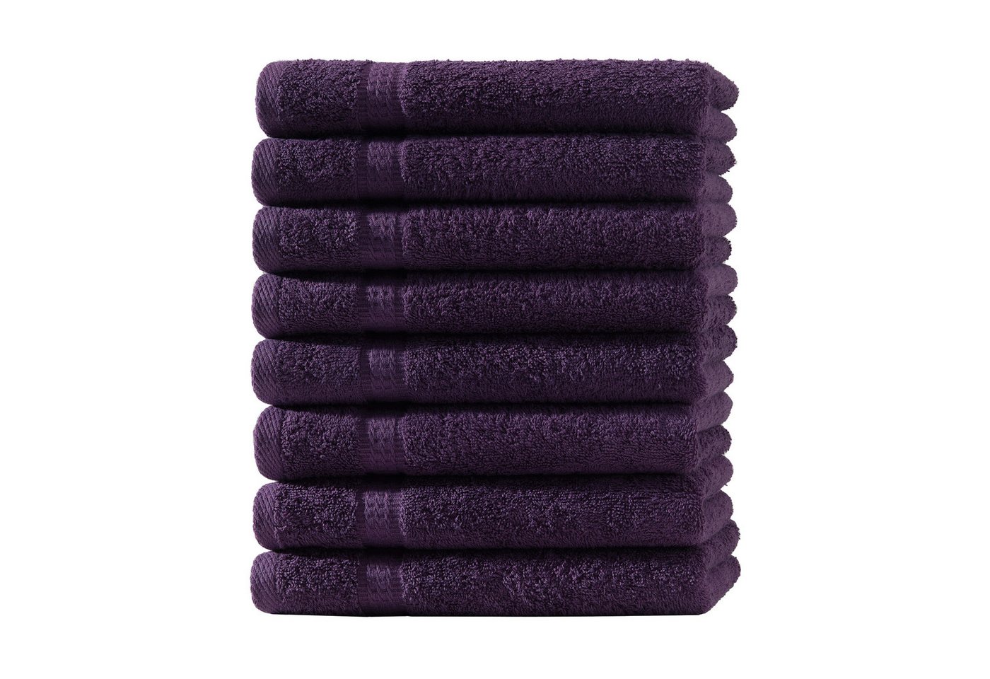 Devior Gästehandtücher 8er Set 30x50 – Weiche Baumwoll Gästehandtücher mit Bordüre, saugstark, 100% Baumwolle (Spar-Set), schnelltrocknend, ideal fürs Gästebad & kleine Handtuchhalter von Devior
