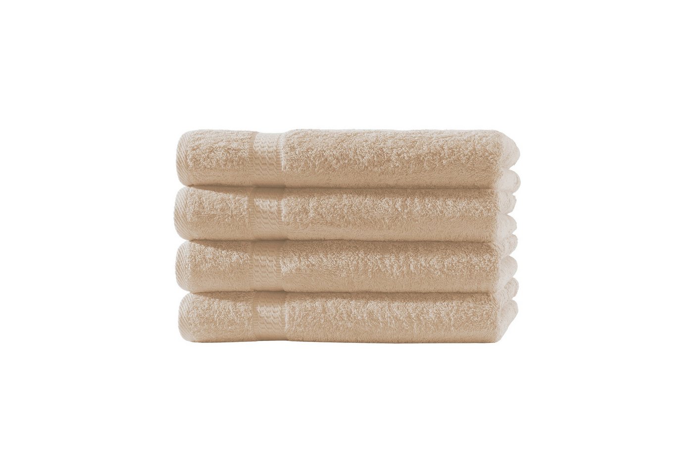 Devior Handtücher 4er Set 50x100 – Flauschige Baumwollhandtücher in Hotelqualität, 100% Baumwolle (Spar-Set), saugstark, schnelltrocknend, pflegeleicht & langlebig mit Bordüre von Devior