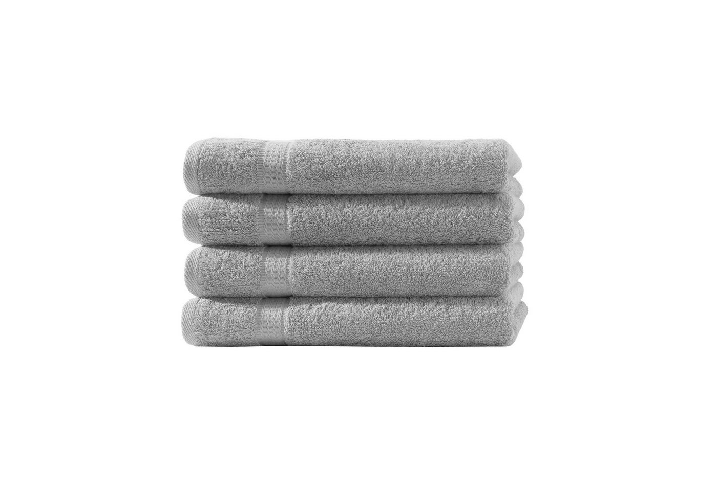 Devior Handtücher 4er Set 50x100 – Flauschige Baumwollhandtücher in Hotelqualität, 100% Baumwolle (Spar-Set), saugstark, schnelltrocknend, pflegeleicht & langlebig mit Bordüre von Devior