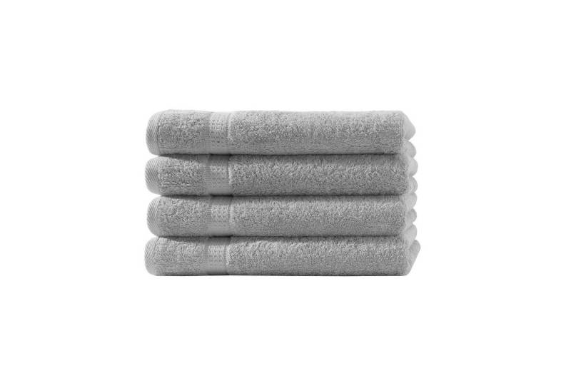 Devior Handtücher 4er Set 50x100 – Flauschige Baumwollhandtücher in Hotelqualität, 100% Baumwolle (Spar-Set), saugstark, schnelltrocknend, pflegeleicht & langlebig mit Bordüre von Devior