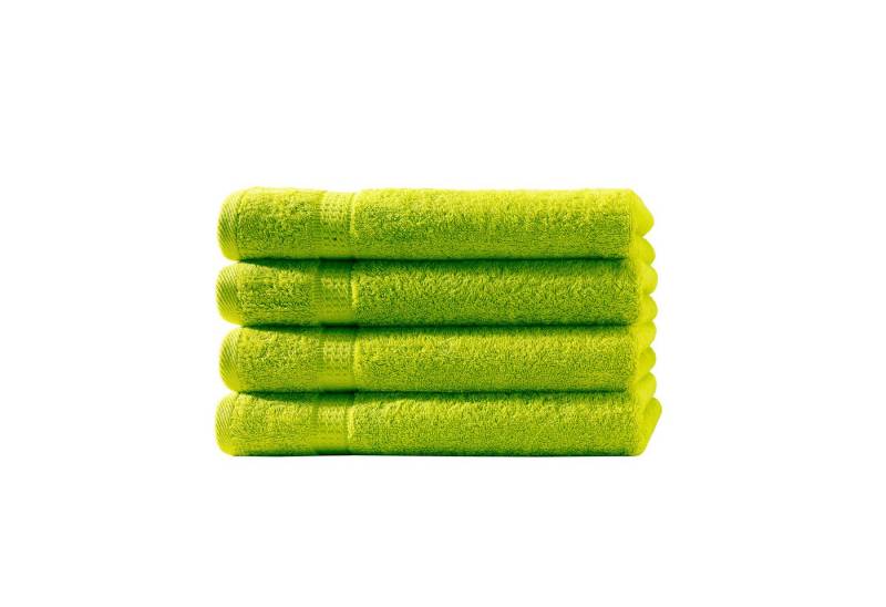 Devior Handtücher 4er Set 50x100 – Flauschige Baumwollhandtücher in Hotelqualität, 100% Baumwolle (Spar-Set), saugstark, schnelltrocknend, pflegeleicht & langlebig mit Bordüre von Devior