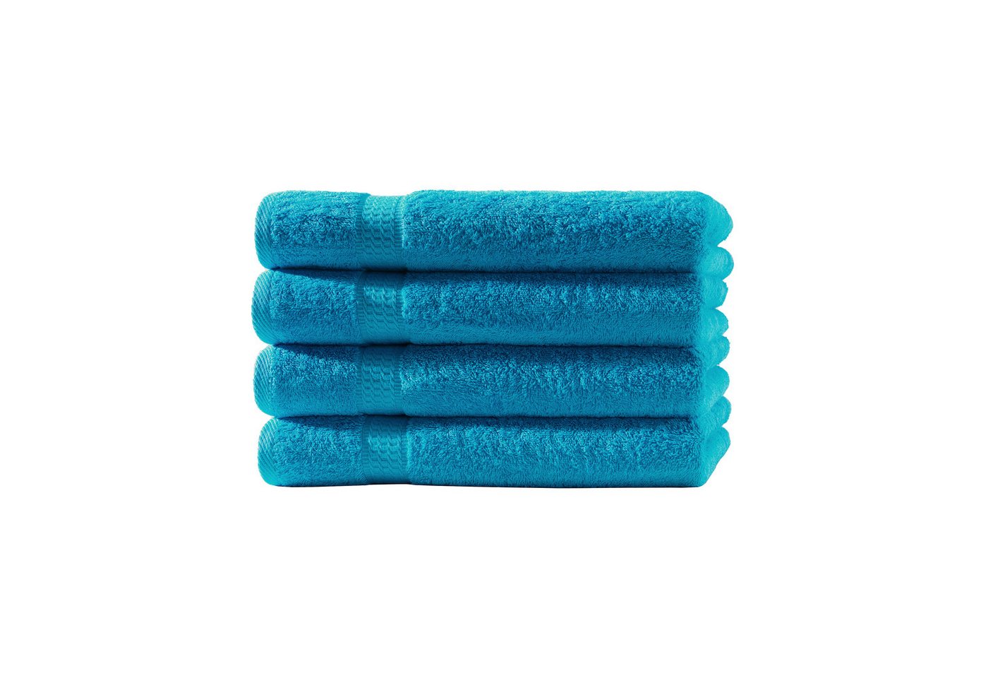 Devior Handtücher 4er Set 50x100 – Flauschige Baumwollhandtücher in Hotelqualität, 100% Baumwolle (Spar-Set), saugstark, schnelltrocknend, pflegeleicht & langlebig mit Bordüre von Devior