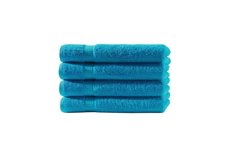 Devior Handtücher 4er Set 50x100 – Flauschige Baumwollhandtücher in Hotelqualität, 100% Baumwolle (Spar-Set), saugstark, schnelltrocknend, pflegeleicht & langlebig mit Bordüre von Devior