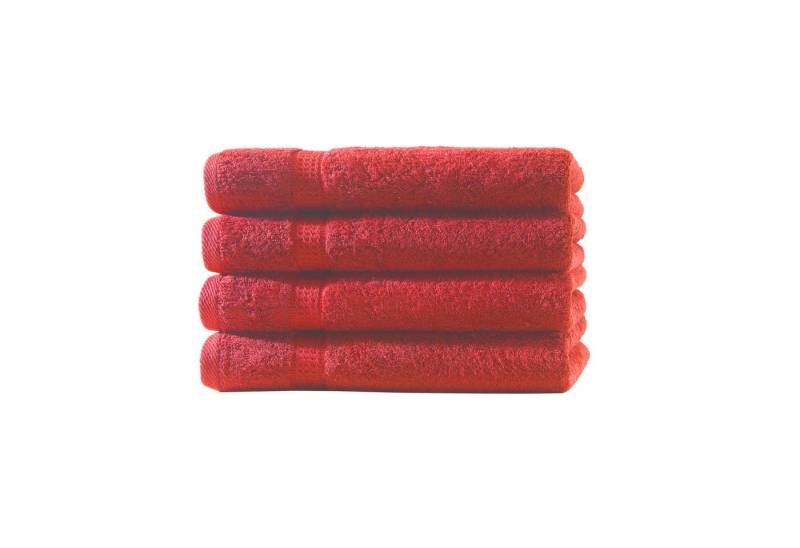 Devior Handtücher 4er Set 50x100 – Flauschige Baumwollhandtücher in Hotelqualität, 100% Baumwolle (Spar-Set), saugstark, schnelltrocknend, pflegeleicht & langlebig mit Bordüre von Devior