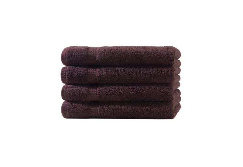 Devior Handtücher 4er Set 50x100 – Flauschige Baumwollhandtücher in Hotelqualität, 100% Baumwolle (Spar-Set), saugstark, schnelltrocknend, pflegeleicht & langlebig mit Bordüre von Devior