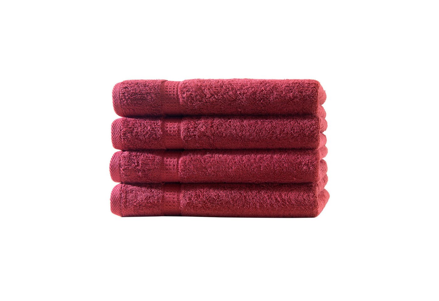 Devior Handtücher 4er Set 50x100 – Flauschige Baumwollhandtücher in Hotelqualität, 100% Baumwolle (Spar-Set), saugstark, schnelltrocknend, pflegeleicht & langlebig mit Bordüre von Devior